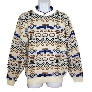 Vintage Adam Sloane Acrylic Blend Knit Sweater Men’s Medium Classic Hipster  T25